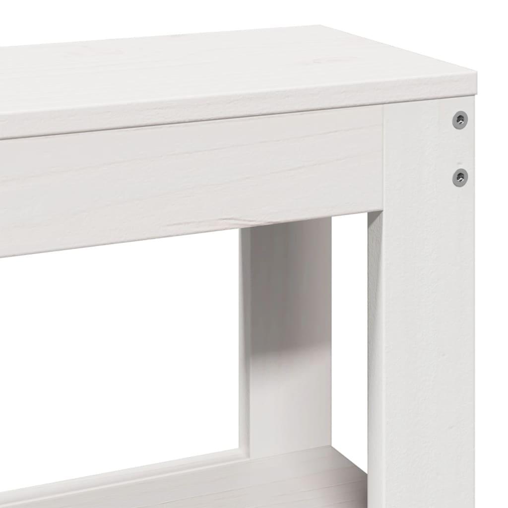 Bedframe met hoofdbord massief grenenhout wit 120x190 cm is nu te koop bij PeponiXL, paradijselijk wonen!