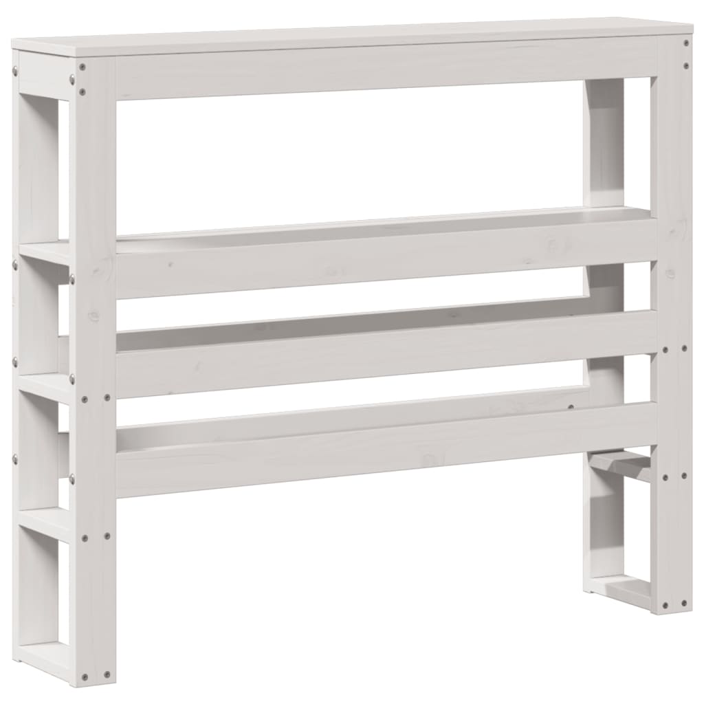 Bedframe met hoofdbord massief grenenhout wit 90x190 cm is nu te koop bij PeponiXL, paradijselijk wonen!