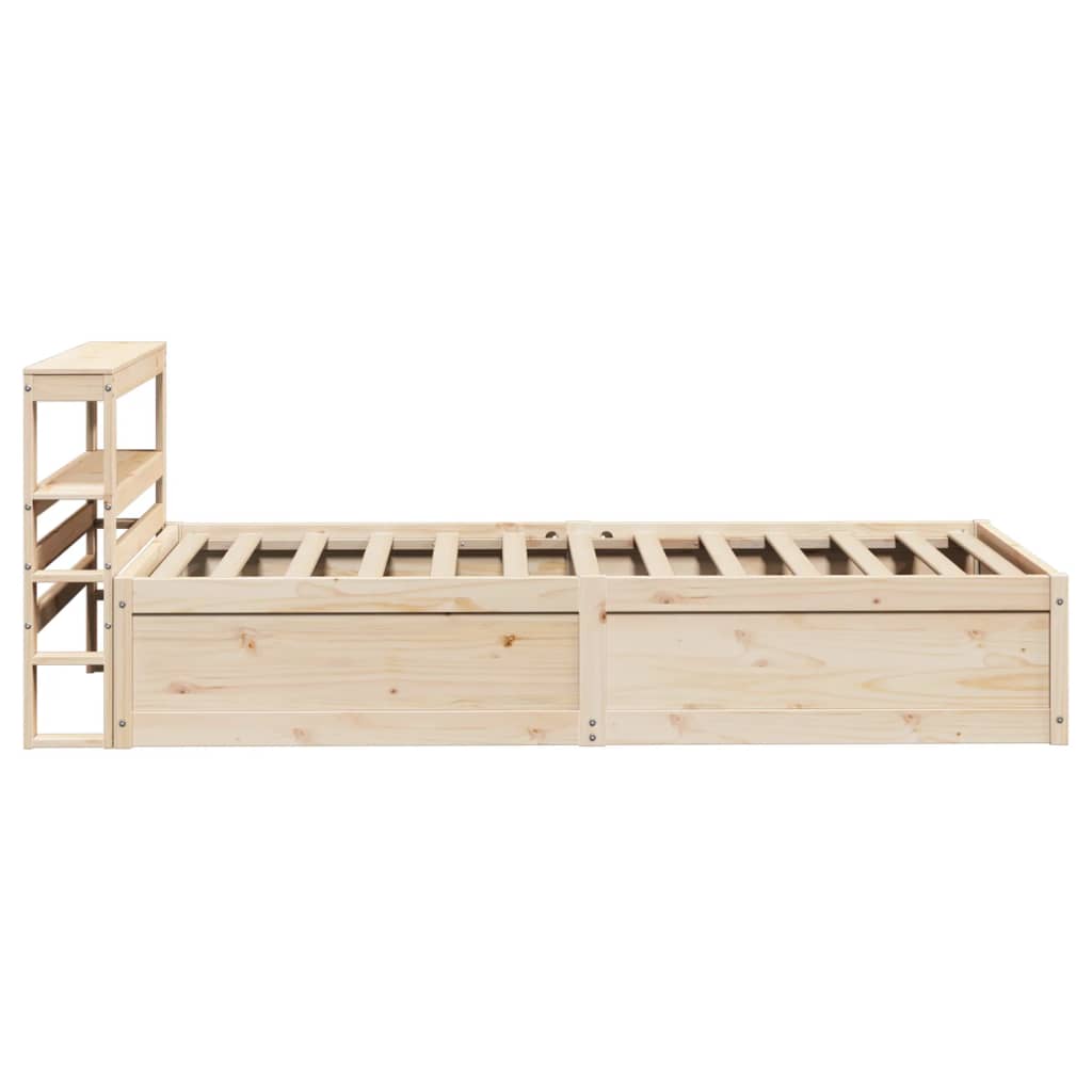 Bedframe met hoofdbord massief grenenhout 75x190 cm is nu te koop bij PeponiXL, paradijselijk wonen!