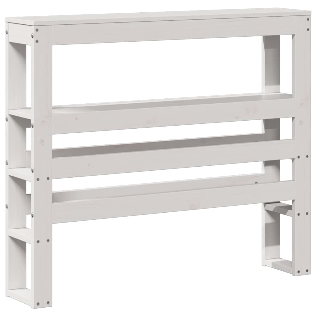 Bedframe met hoofdbord massief grenenhout wit 75x190 cm is nu te koop bij PeponiXL, paradijselijk wonen!