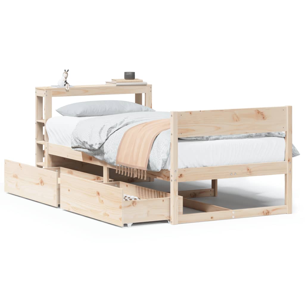 Bedframe zonder matras massief grenenhout 90x200 cm is nu te koop bij PeponiXL, paradijselijk wonen!