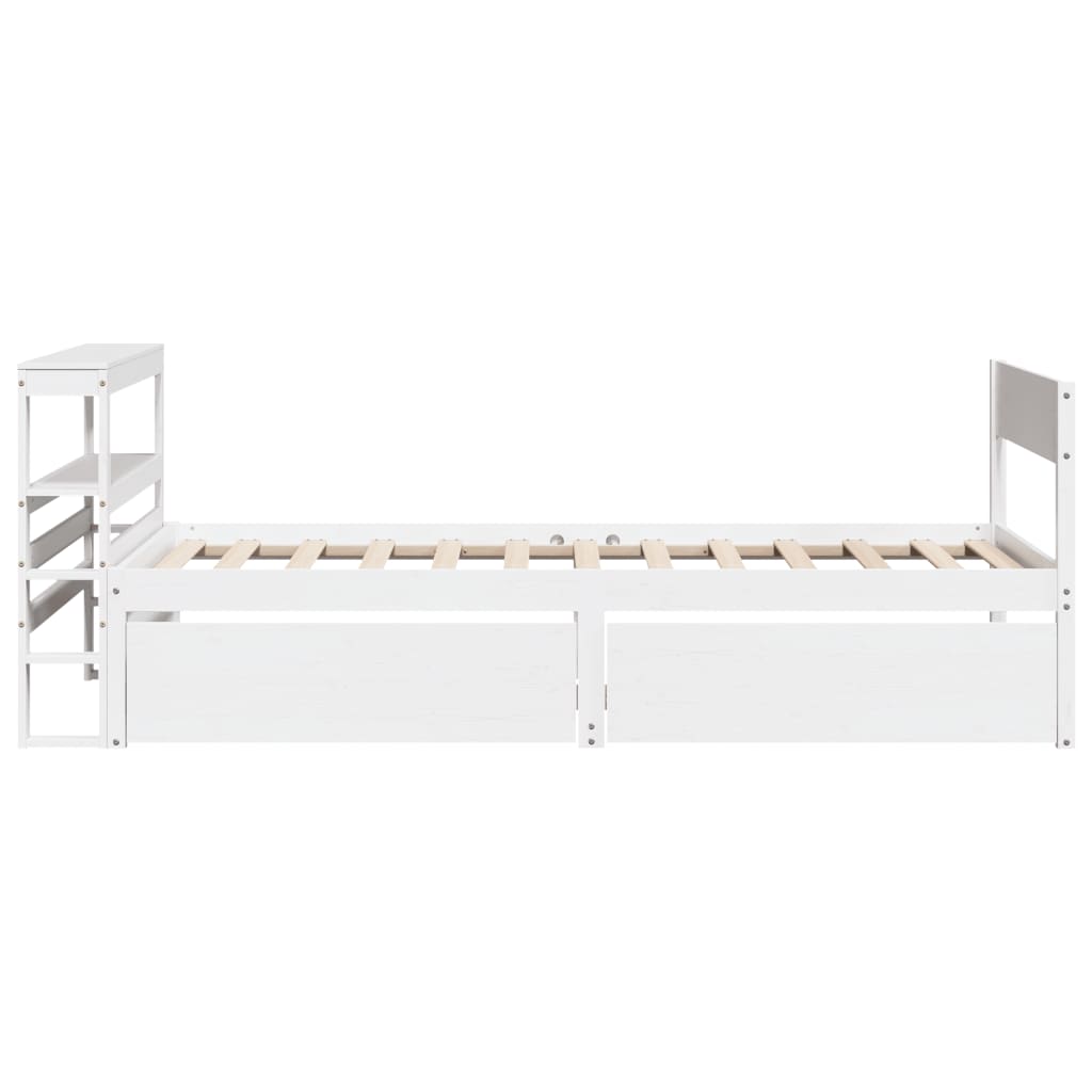 Bedframe zonder matras massief grenenhout wit 90x200 cm is nu te koop bij PeponiXL, paradijselijk wonen!