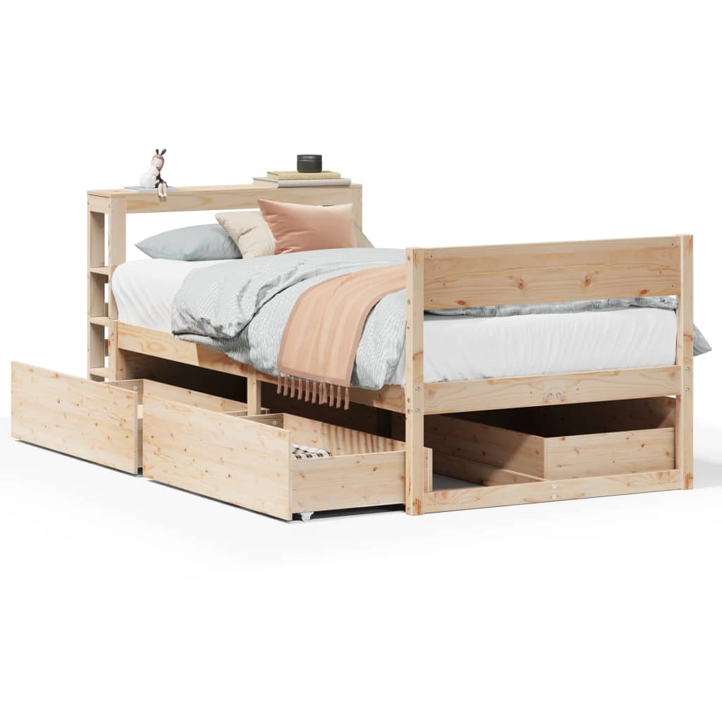 Bedframe zonder matras massief grenenhout 75x190 cm is nu te koop bij PeponiXL, paradijselijk wonen!