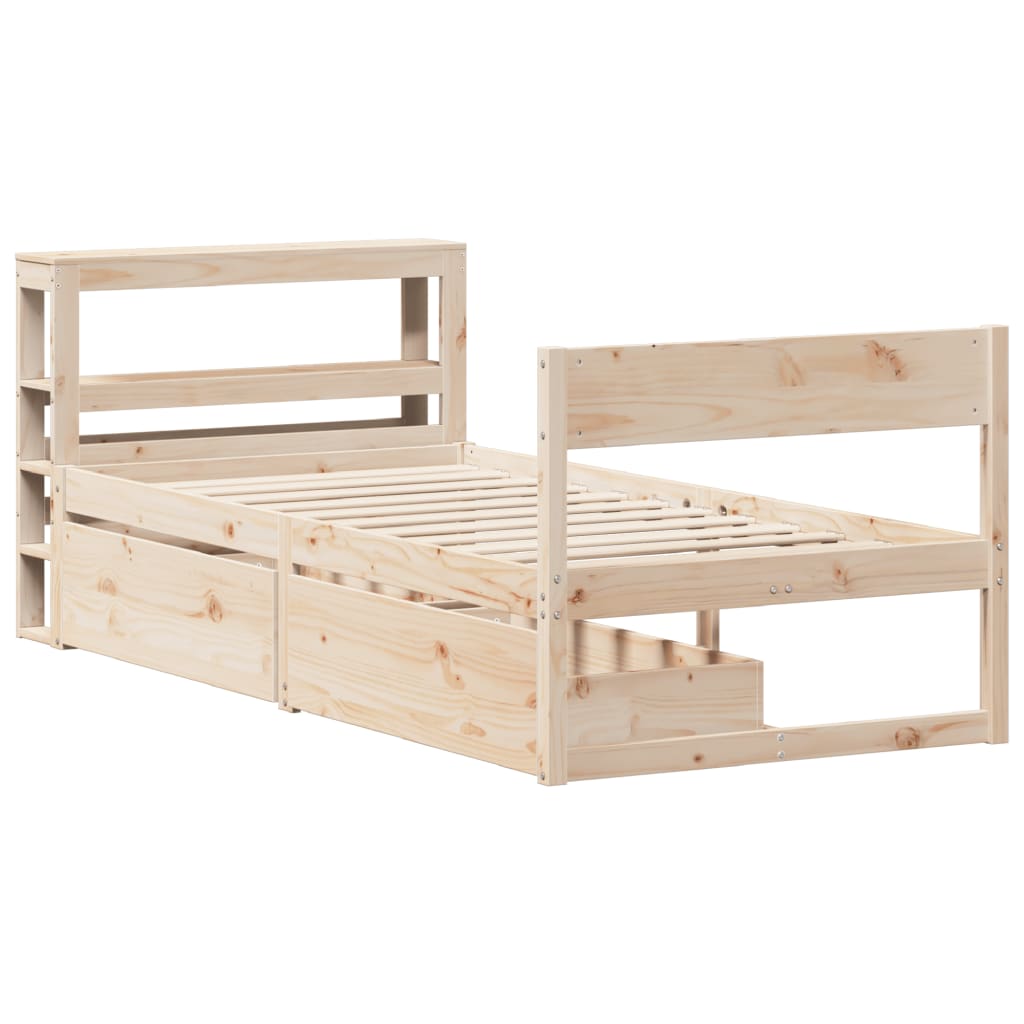 Bedframe zonder matras massief grenenhout 75x190 cm is nu te koop bij PeponiXL, paradijselijk wonen!