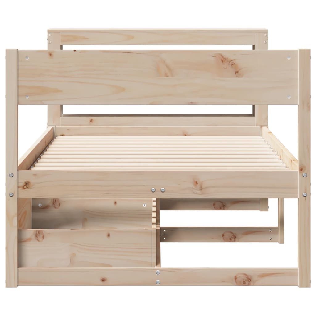 Bedframe zonder matras massief grenenhout 75x190 cm is nu te koop bij PeponiXL, paradijselijk wonen!