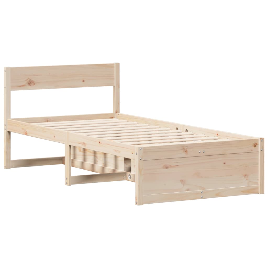 Bedframe zonder matras massief grenenhout 75x190 cm is nu te koop bij PeponiXL, paradijselijk wonen!