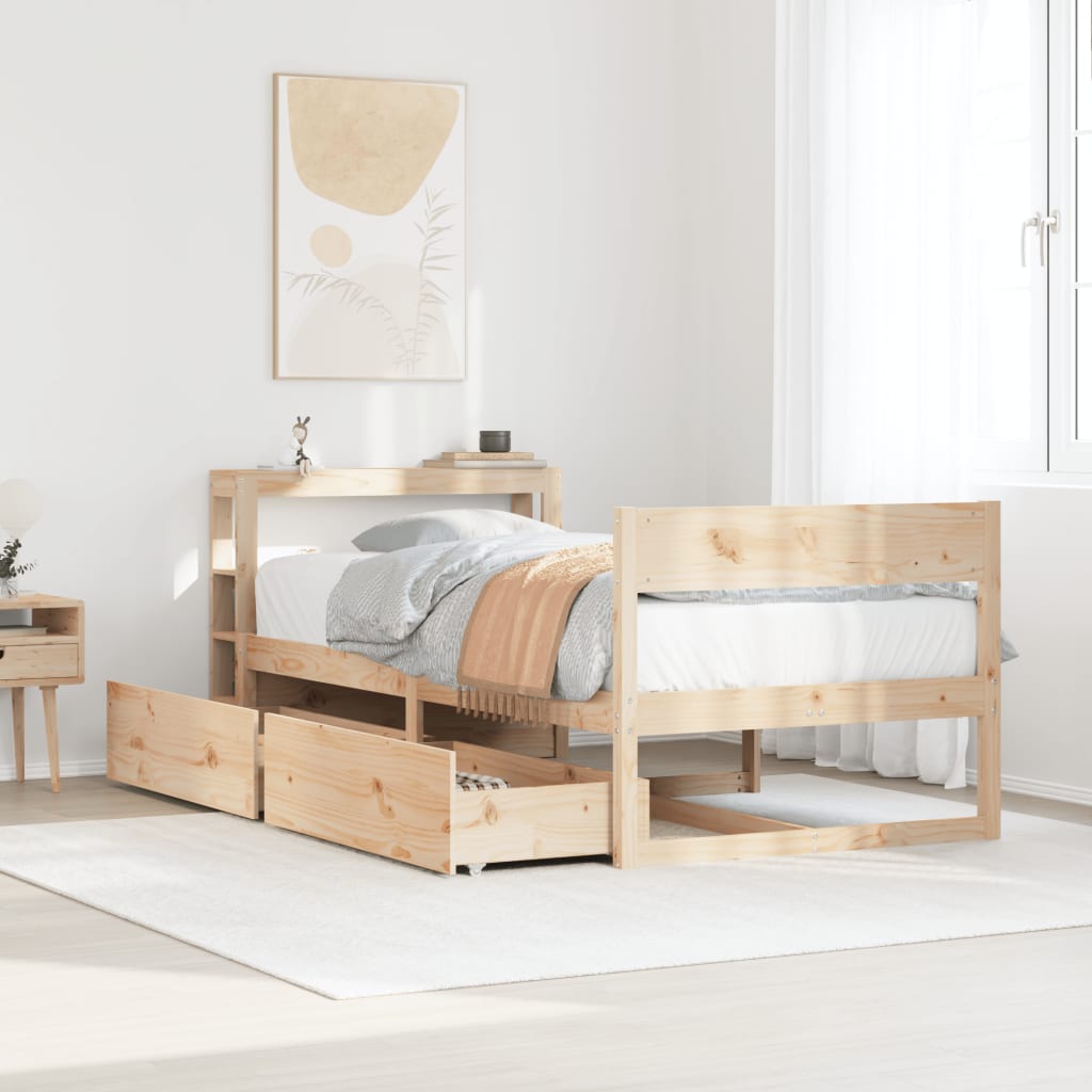 Bedframe zonder matras massief grenenhout 75x190 cm is nu te koop bij PeponiXL, paradijselijk wonen!