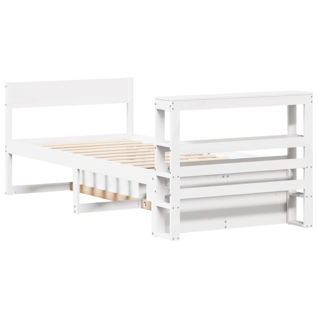 Bedframe zonder matras massief grenenhout wit 75x190 cm is nu te koop bij PeponiXL, paradijselijk wonen!