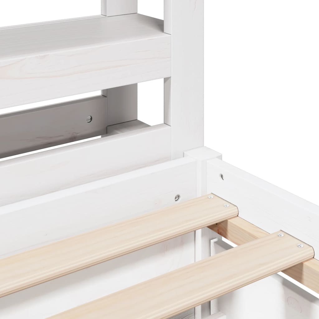 Bedframe zonder matras massief grenenhout wit 75x190 cm is nu te koop bij PeponiXL, paradijselijk wonen!