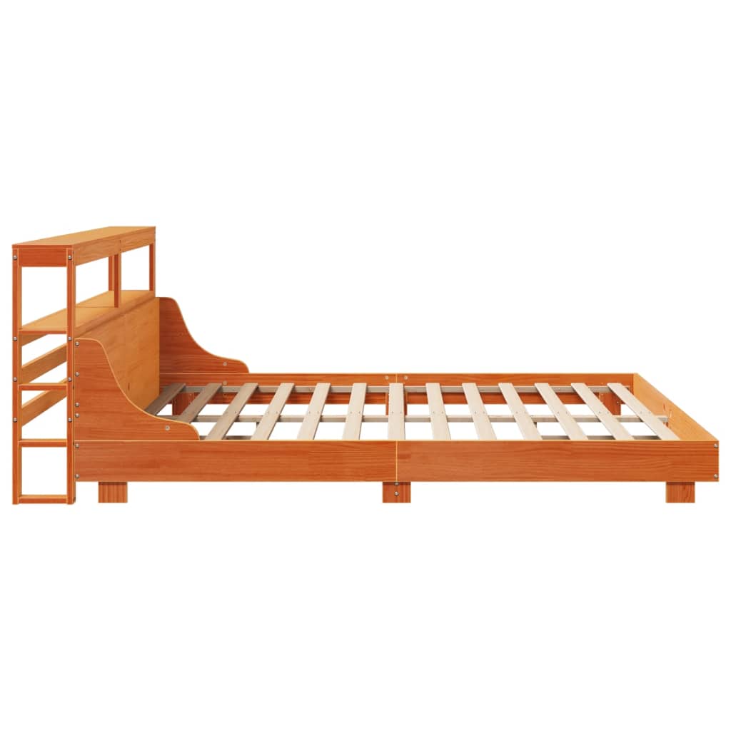 Bedframe zonder matras massief grenenhout wasbruin 200x200 cm is nu te koop bij PeponiXL, paradijselijk wonen!