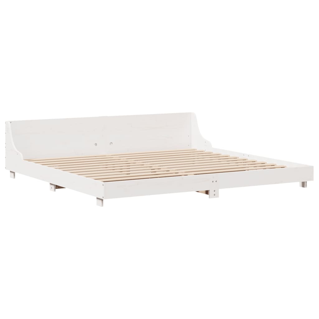 Bedframe zonder matras massief grenenhout wit 180x200 cm is nu te koop bij PeponiXL, paradijselijk wonen!