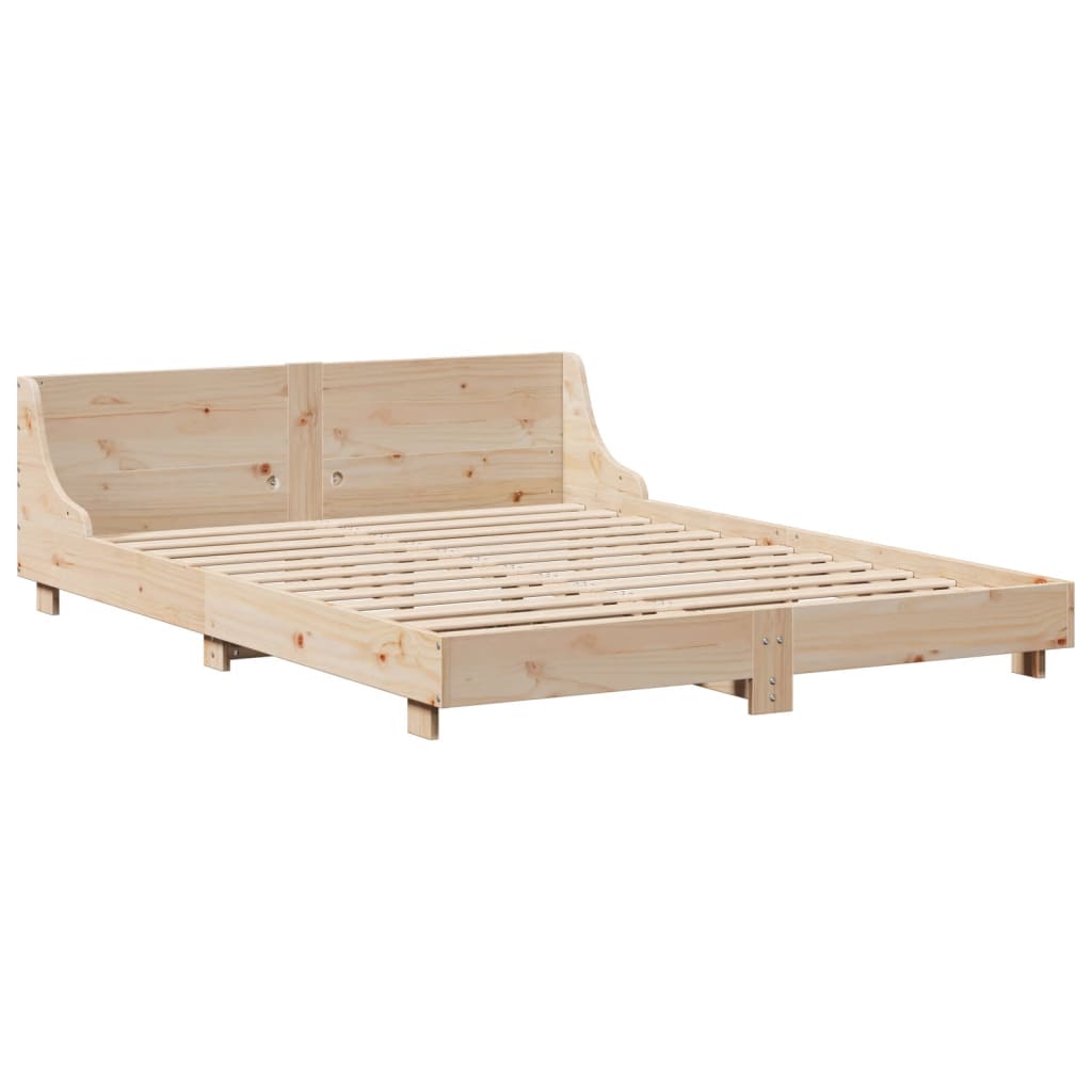 Bedframe zonder matras massief grenenhout 150x200 cm is nu te koop bij PeponiXL, paradijselijk wonen!