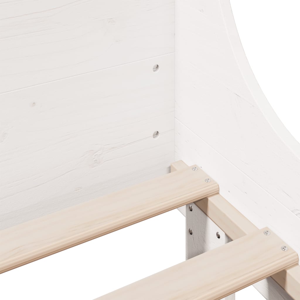 Bedframe zonder matras massief grenenhout wit 150x200 cm is nu te koop bij PeponiXL, paradijselijk wonen!