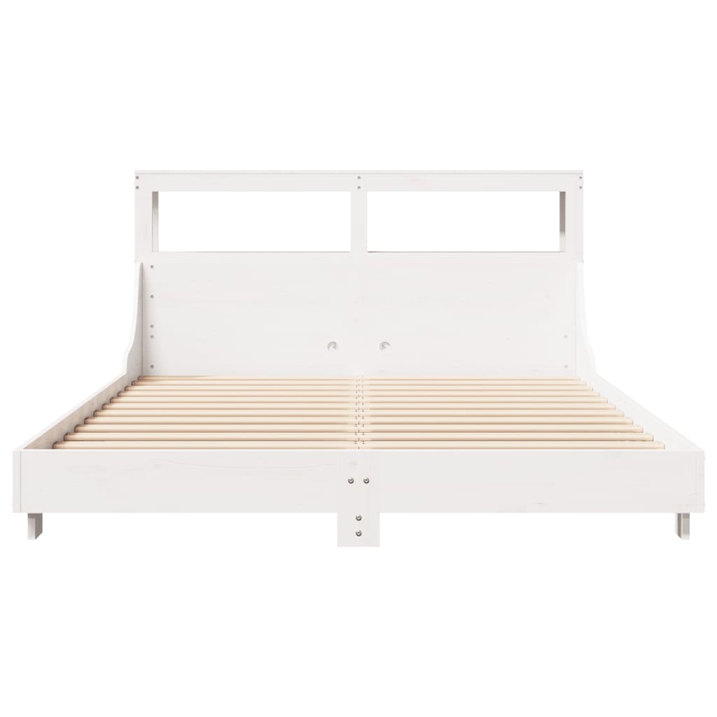 Bedframe zonder matras massief grenenhout wit 120x200 cm is nu te koop bij PeponiXL, paradijselijk wonen!