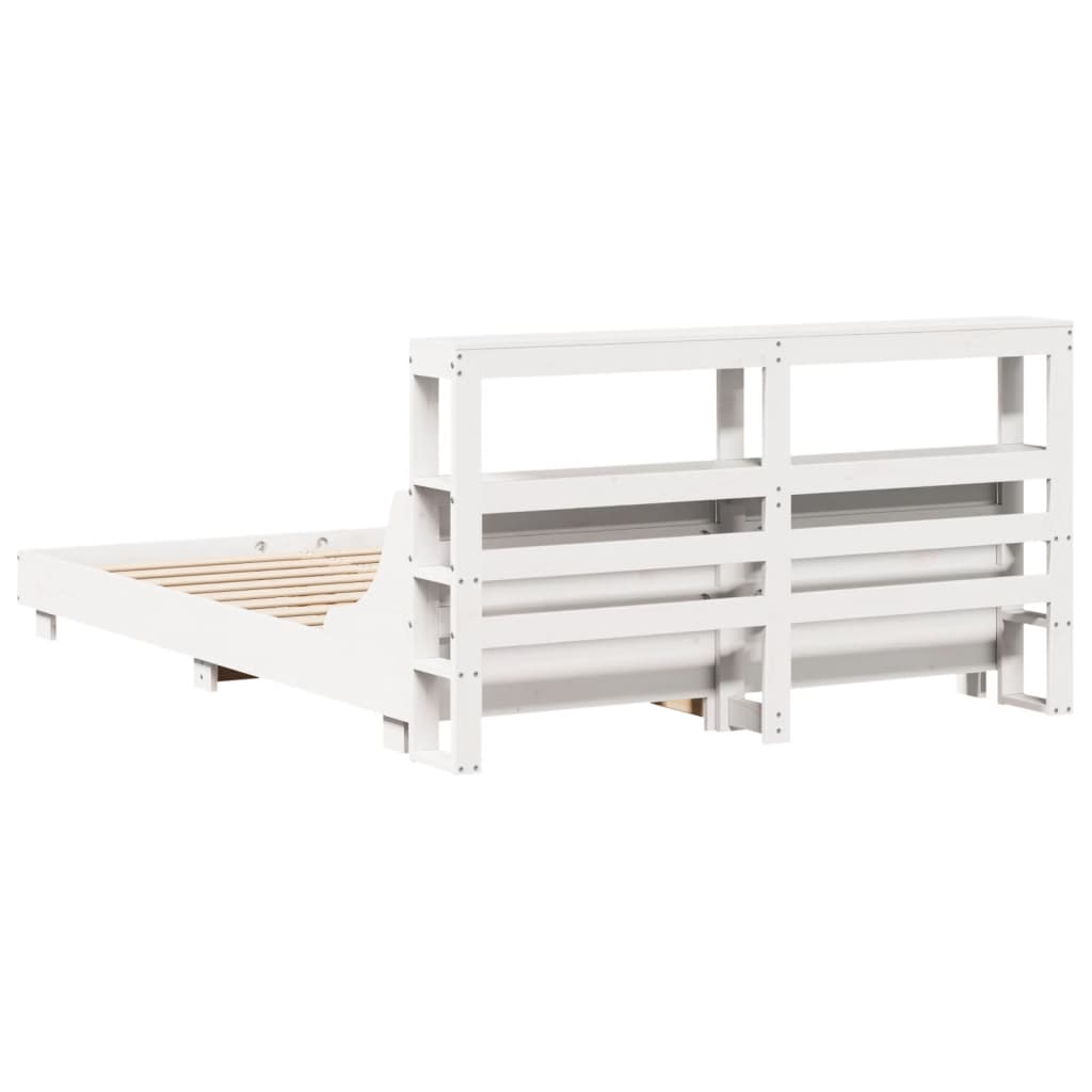 Bedframe zonder matras massief grenenhout wit 120x200 cm is nu te koop bij PeponiXL, paradijselijk wonen!
