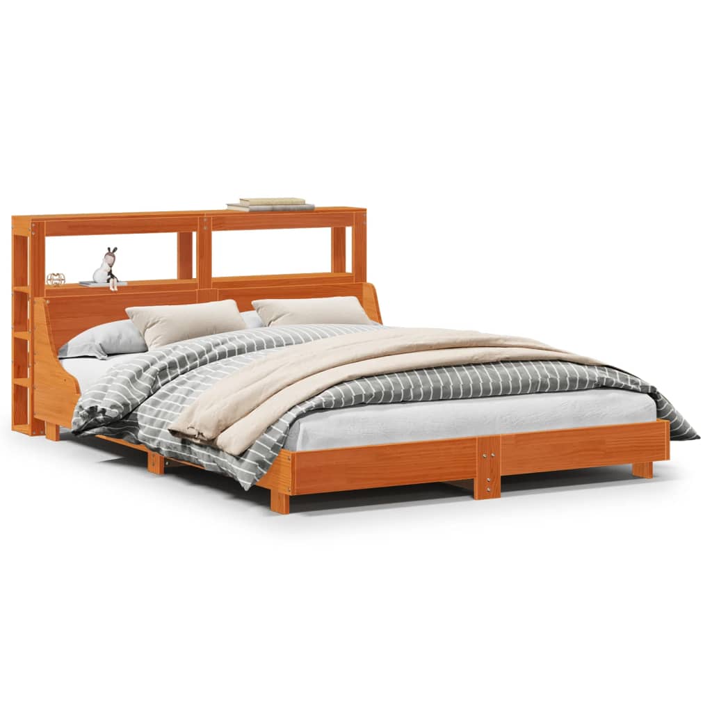 Bedframe zonder matras massief grenenhout wasbruin 120x200 cm is nu te koop bij PeponiXL, paradijselijk wonen!