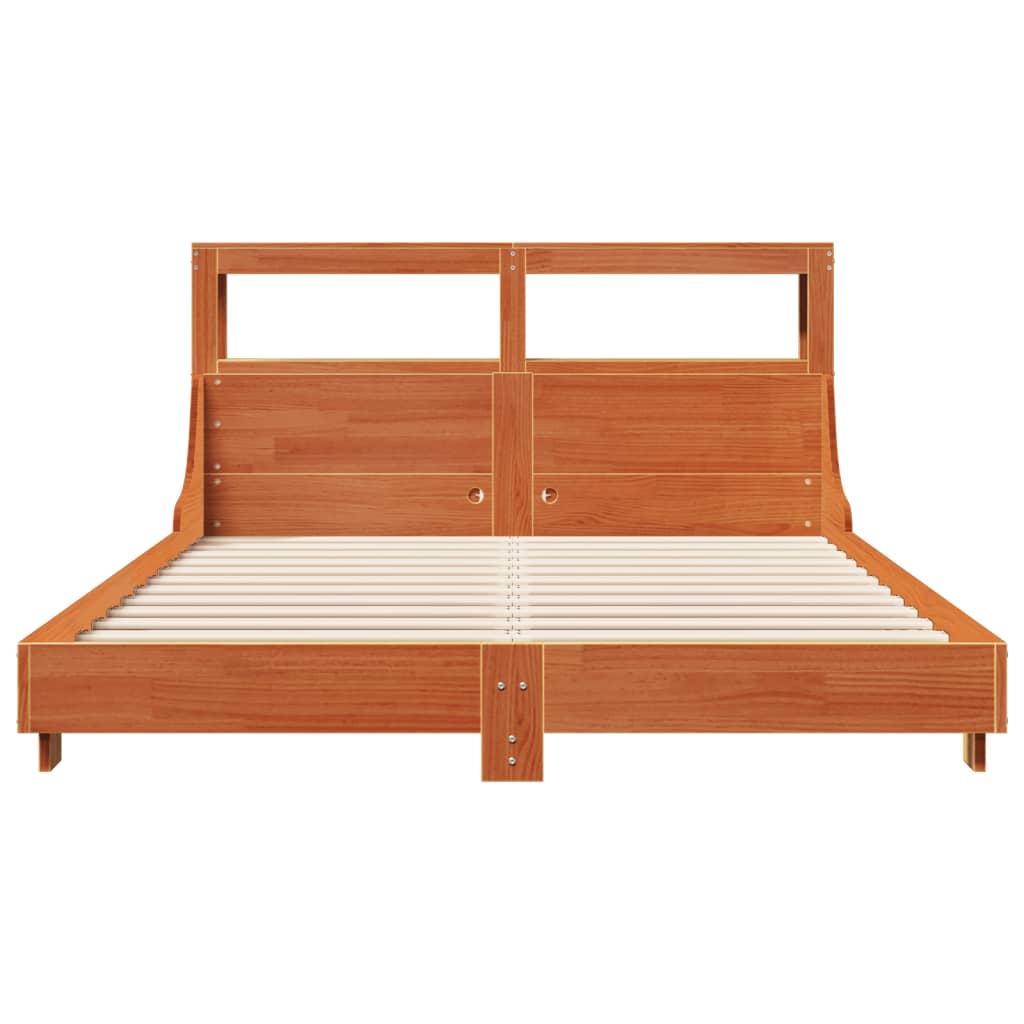Bedframe zonder matras massief grenenhout wasbruin 120x200 cm is nu te koop bij PeponiXL, paradijselijk wonen!