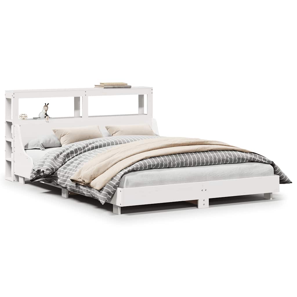 Bedframe zonder matras massief grenenhout wit 120x190 cm is nu te koop bij PeponiXL, paradijselijk wonen!
