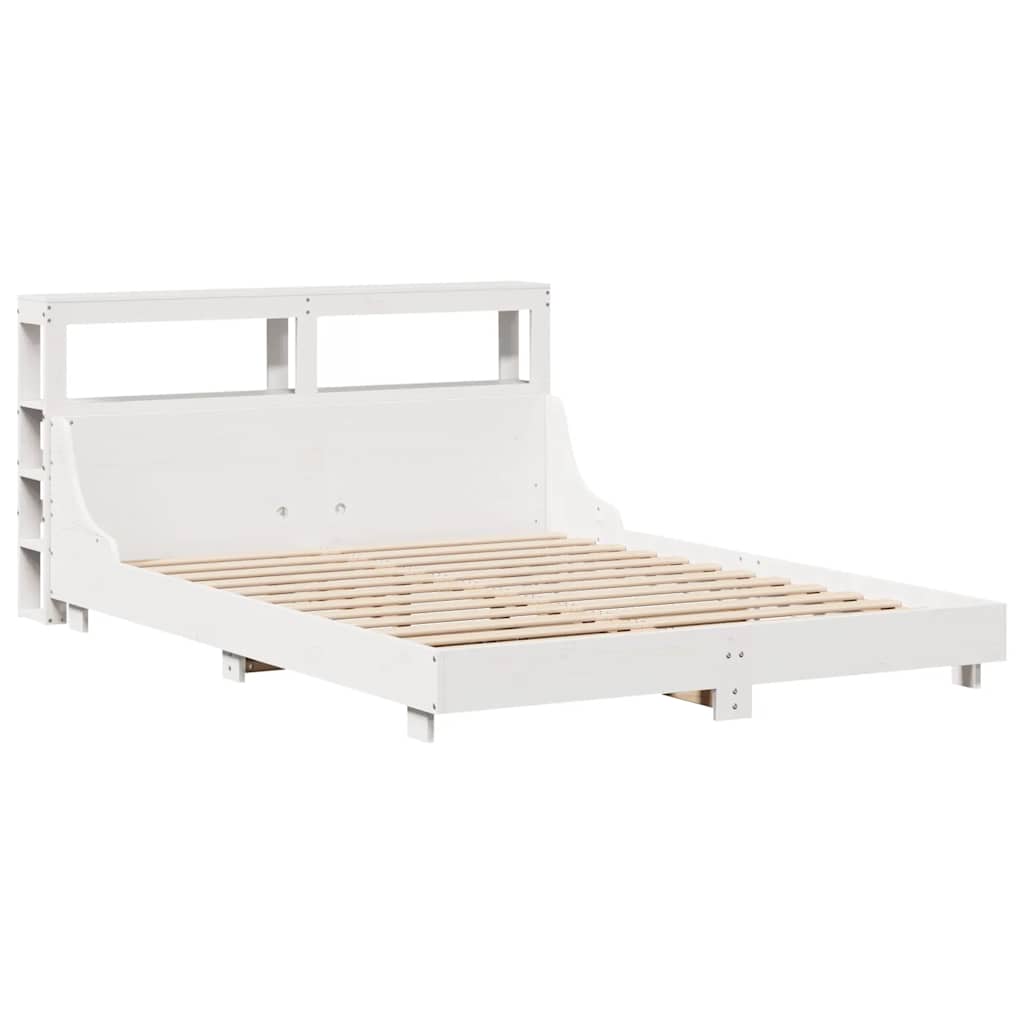 Bedframe zonder matras massief grenenhout wit 120x190 cm is nu te koop bij PeponiXL, paradijselijk wonen!