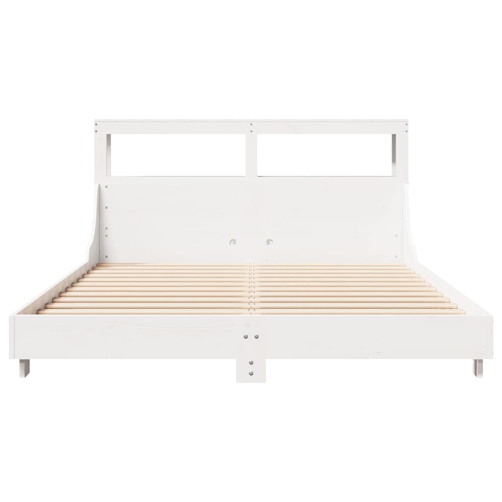 Bedframe zonder matras massief grenenhout wit 120x190 cm is nu te koop bij PeponiXL, paradijselijk wonen!
