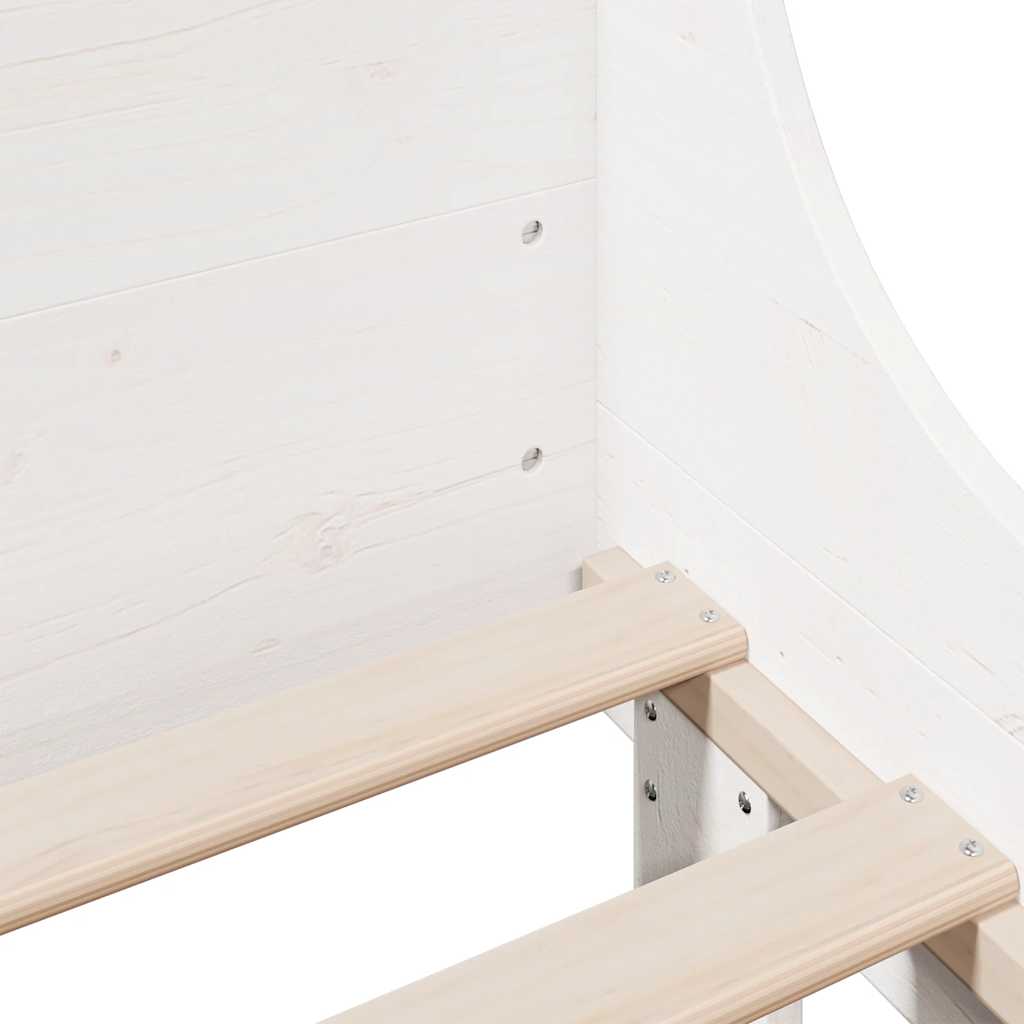 Bedframe zonder matras massief grenenhout wit 120x190 cm is nu te koop bij PeponiXL, paradijselijk wonen!
