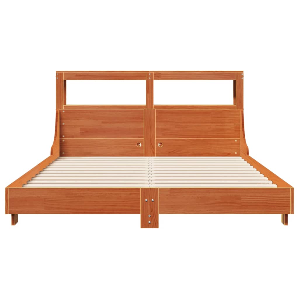 Bedframe zonder matras massief grenenhout wasbruin 120x190 cm is nu te koop bij PeponiXL, paradijselijk wonen!