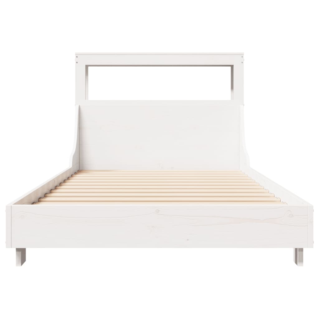 Bedframe zonder matras massief grenenhout wit 90x190 cm is nu te koop bij PeponiXL, paradijselijk wonen!