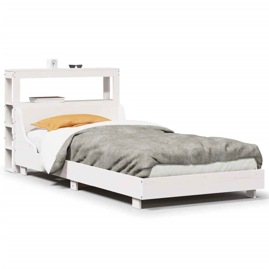 Bedframe zonder matras massief grenenhout wit 75x190 cm is nu te koop bij PeponiXL, paradijselijk wonen!