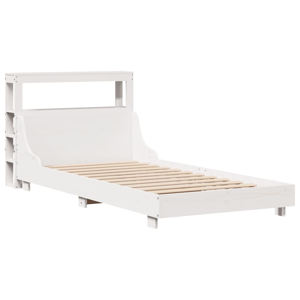 Bedframe zonder matras massief grenenhout wit 75x190 cm is nu te koop bij PeponiXL, paradijselijk wonen!