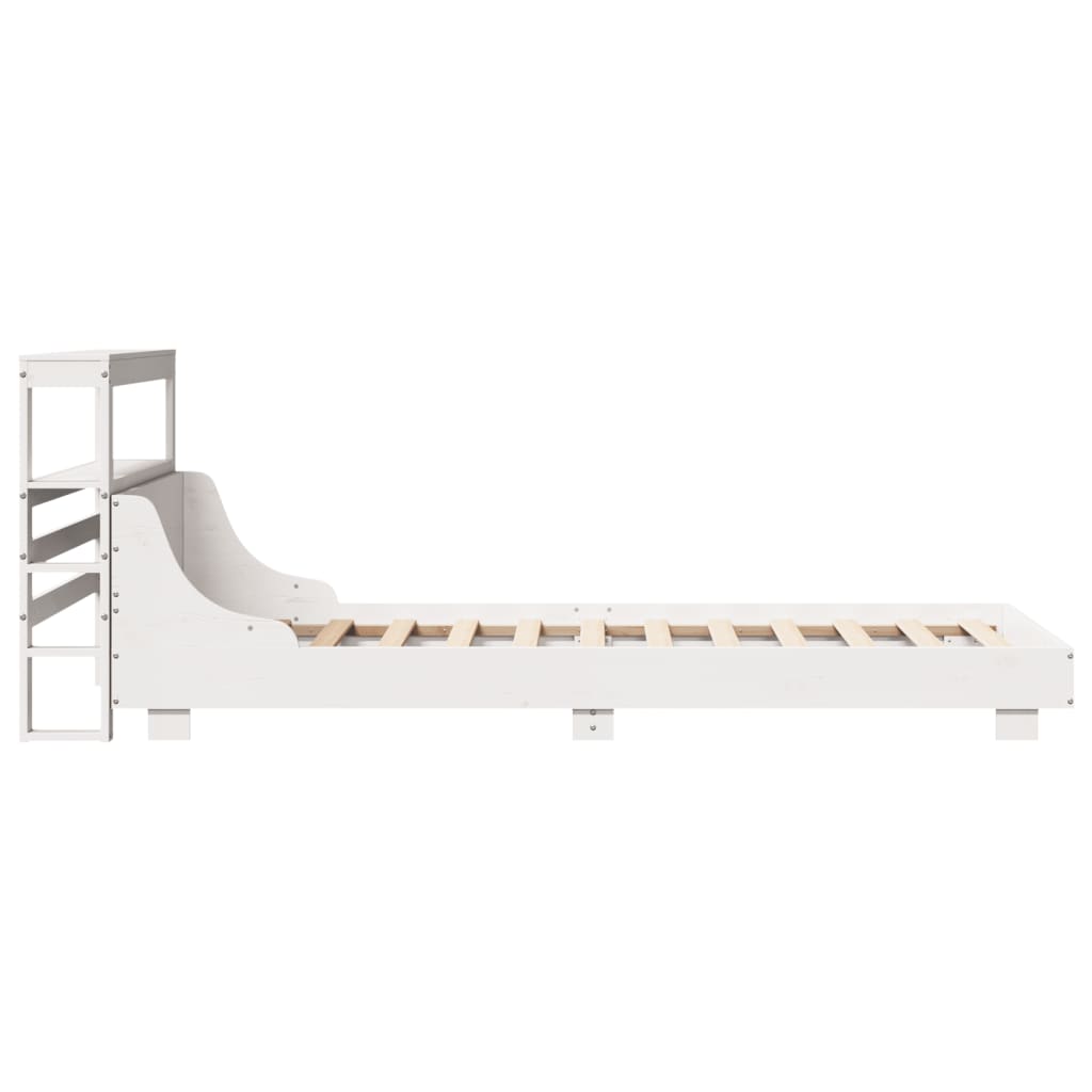 Bedframe zonder matras massief grenenhout wit 75x190 cm is nu te koop bij PeponiXL, paradijselijk wonen!
