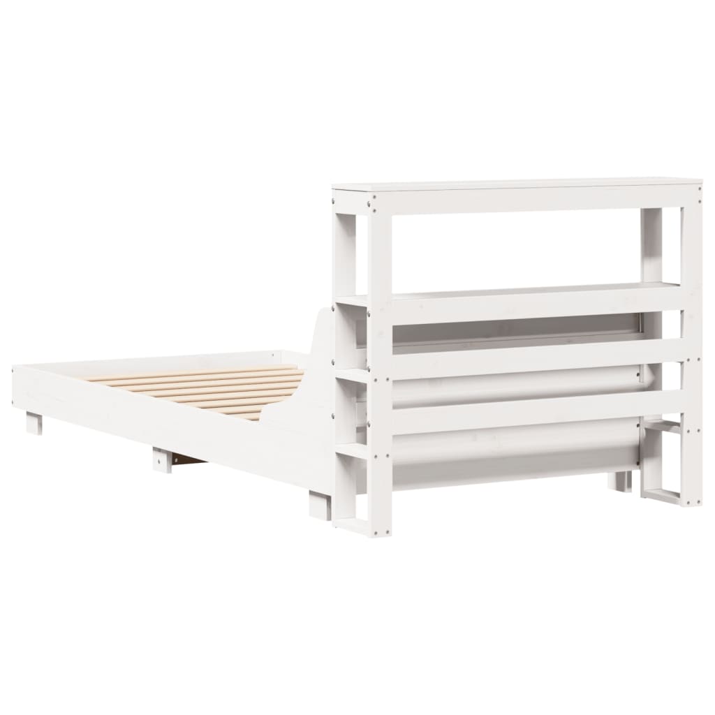 Bedframe zonder matras massief grenenhout wit 75x190 cm is nu te koop bij PeponiXL, paradijselijk wonen!