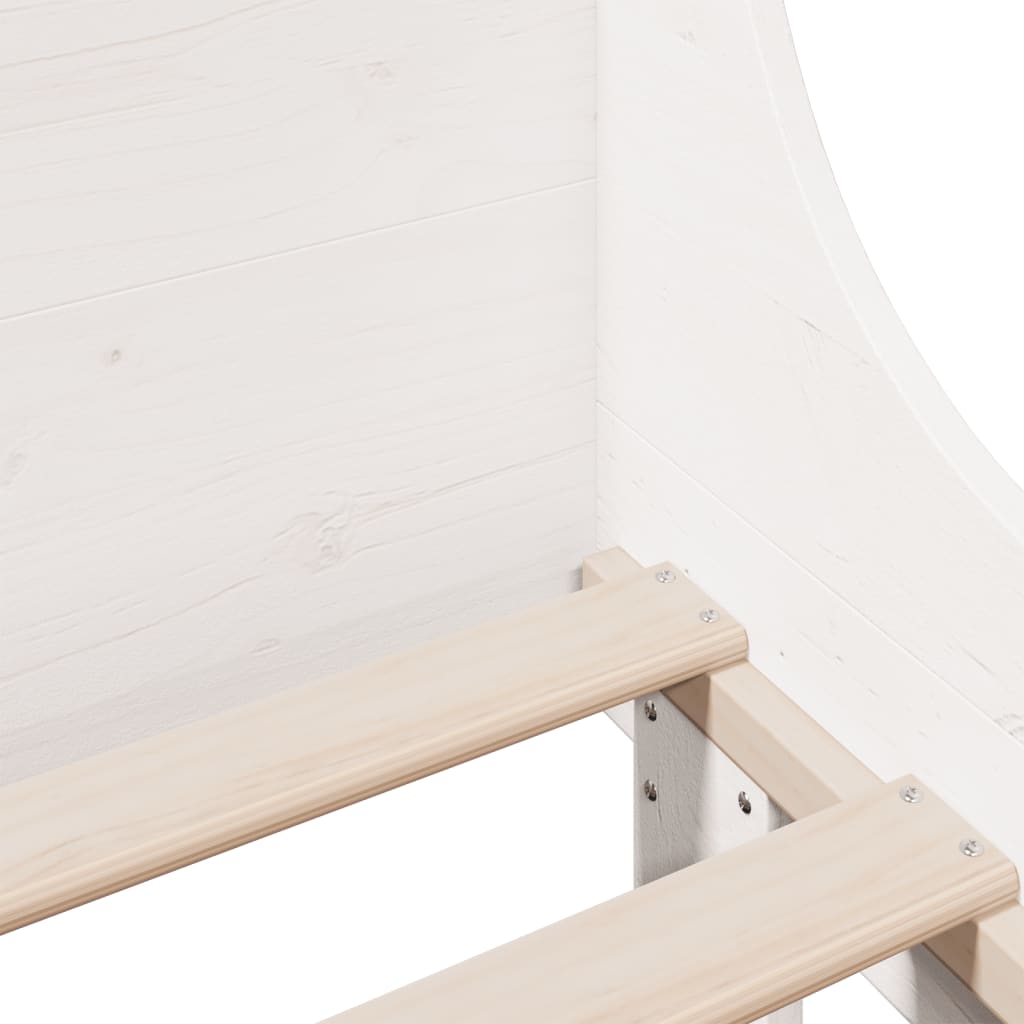 Bedframe zonder matras massief grenenhout wit 75x190 cm is nu te koop bij PeponiXL, paradijselijk wonen!