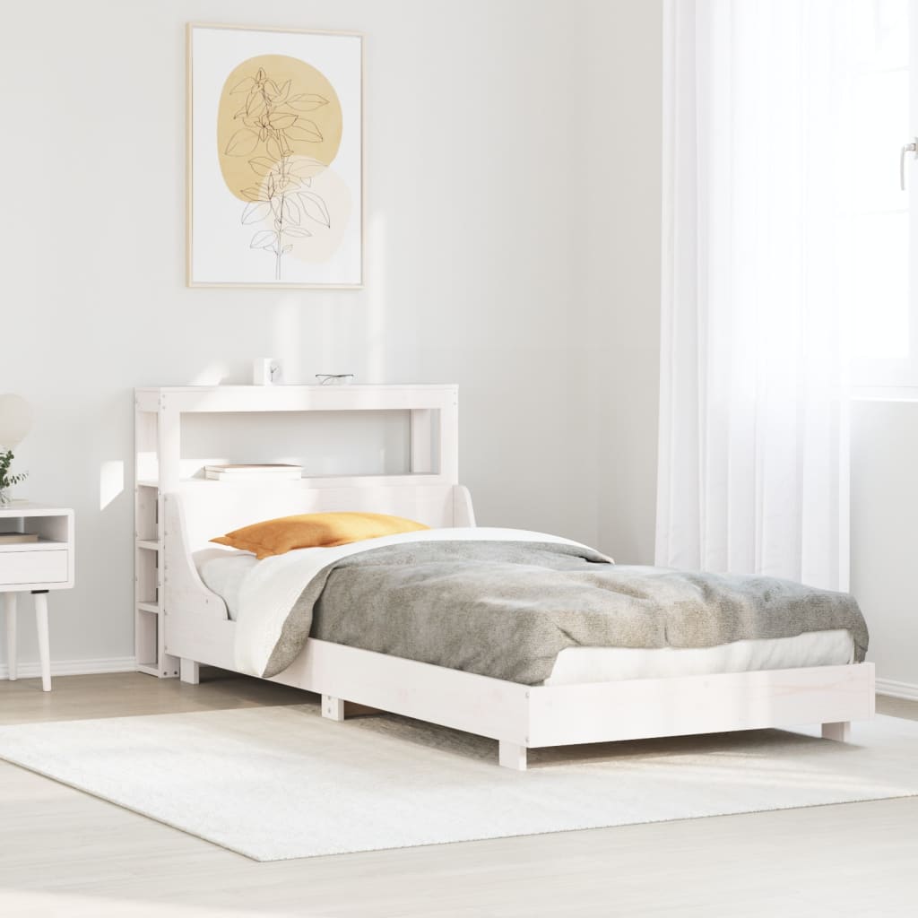 Bedframe zonder matras massief grenenhout wit 75x190 cm is nu te koop bij PeponiXL, paradijselijk wonen!