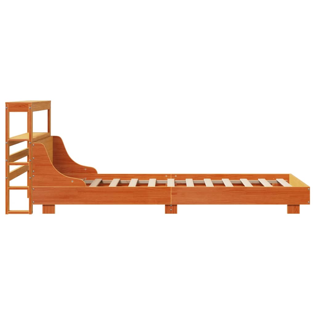 Bedframe zonder matras massief grenenhout wasbruin 75x190 cm is nu te koop bij PeponiXL, paradijselijk wonen!