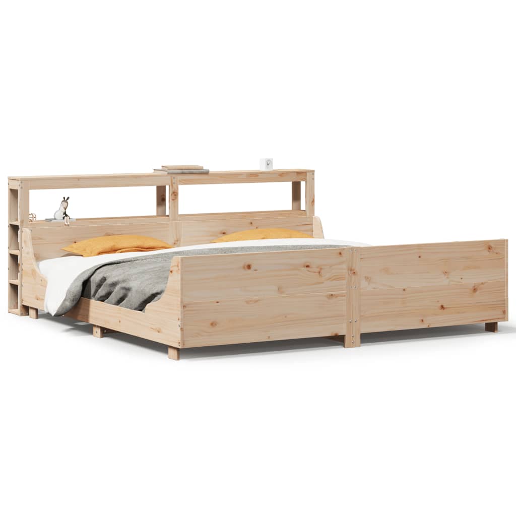 Bedframe zonder matras massief grenenhout 200x200 cm is nu te koop bij PeponiXL, paradijselijk wonen!
