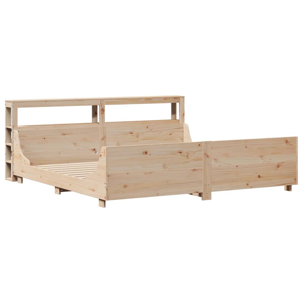 Bedframe zonder matras massief grenenhout 200x200 cm is nu te koop bij PeponiXL, paradijselijk wonen!