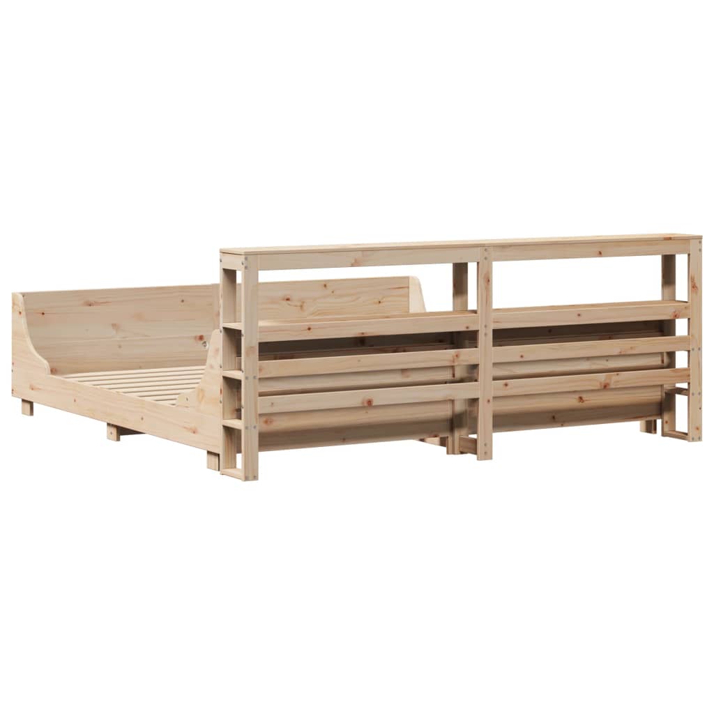 Bedframe zonder matras massief grenenhout 200x200 cm is nu te koop bij PeponiXL, paradijselijk wonen!