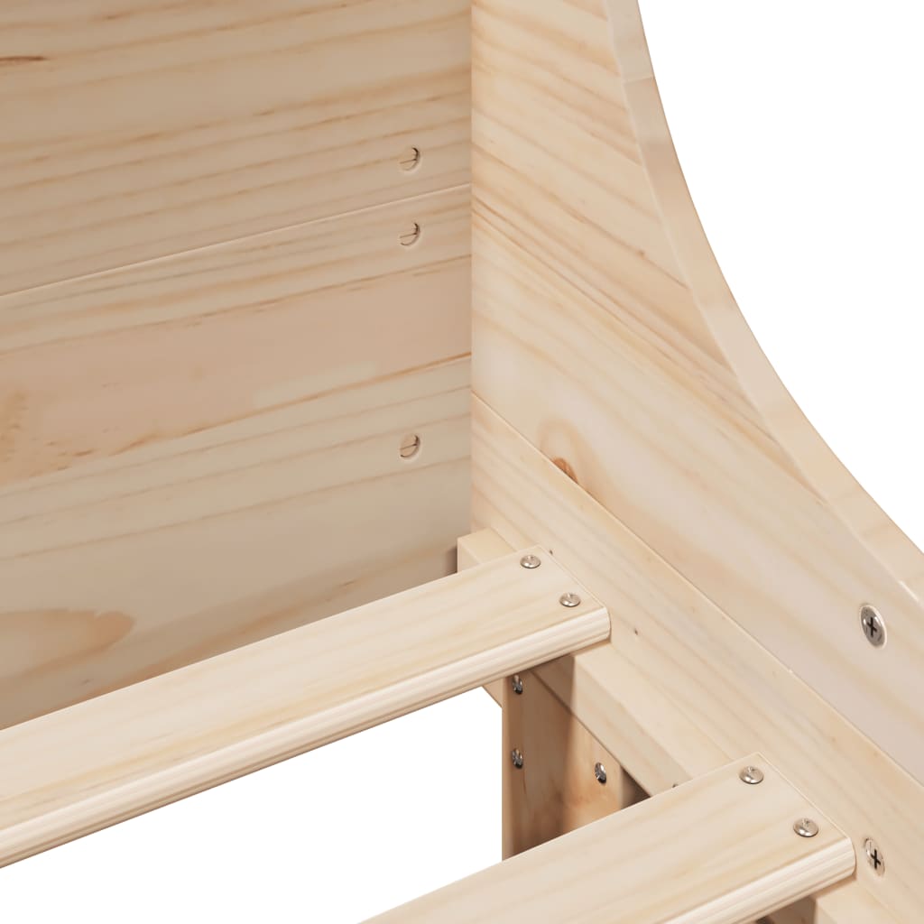 Bedframe zonder matras massief grenenhout 200x200 cm is nu te koop bij PeponiXL, paradijselijk wonen!