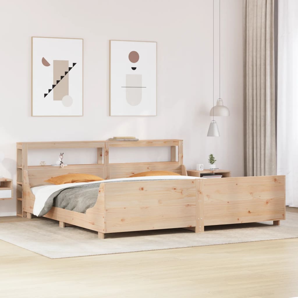 Bedframe zonder matras massief grenenhout 200x200 cm is nu te koop bij PeponiXL, paradijselijk wonen!