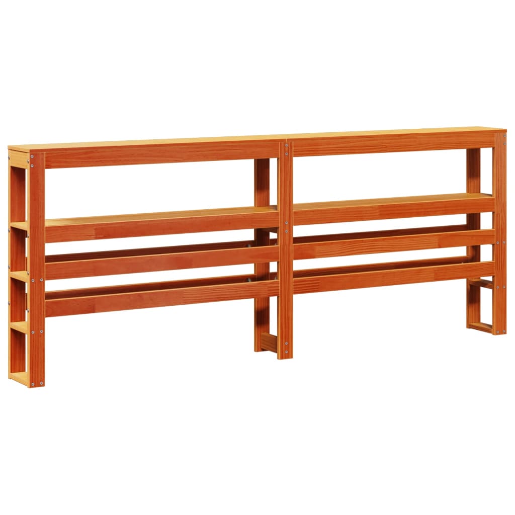 Bedframe zonder matras massief grenenhout wasbruin 200x200 cm is nu te koop bij PeponiXL, paradijselijk wonen!