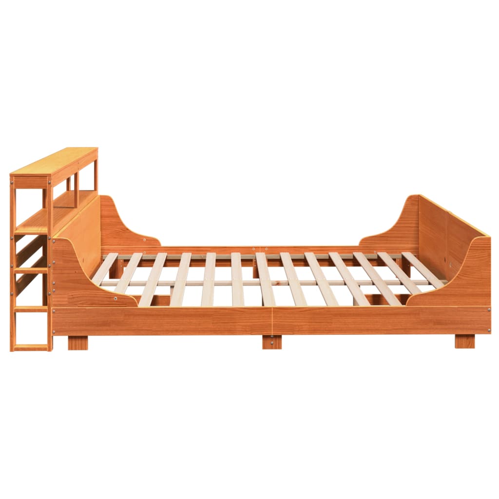 Bedframe zonder matras massief grenenhout wasbruin 200x200 cm is nu te koop bij PeponiXL, paradijselijk wonen!