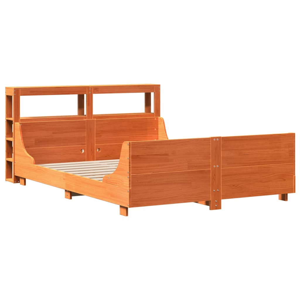 Bedframe zonder matras massief grenenhout wasbruin 160x200 cm is nu te koop bij PeponiXL, paradijselijk wonen!