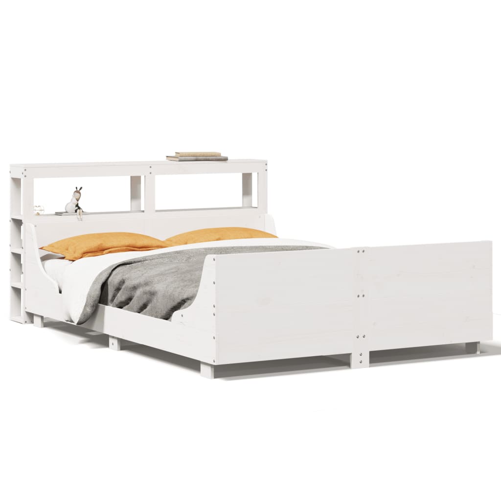 Bedframe zonder matras massief grenenhout wit 150x200 cm is nu te koop bij PeponiXL, paradijselijk wonen!