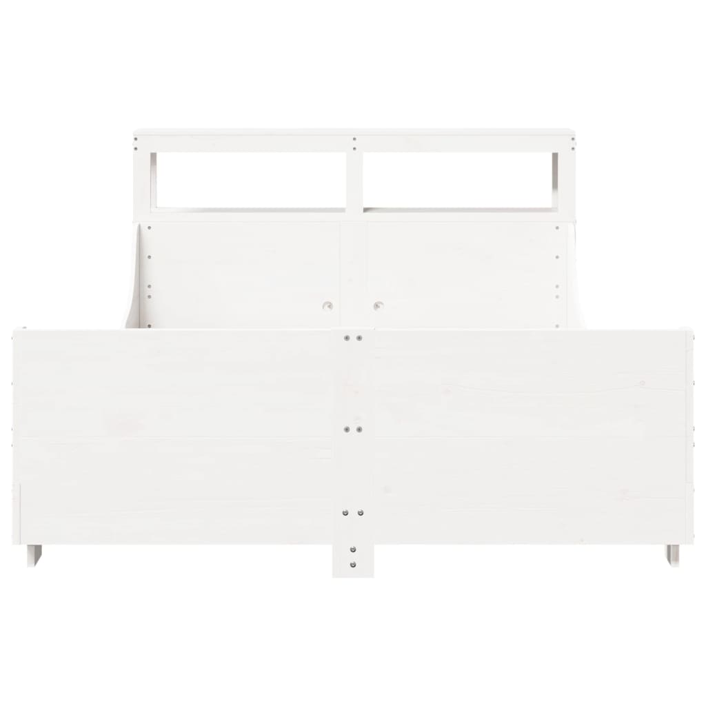 Bedframe zonder matras massief grenenhout wit 150x200 cm is nu te koop bij PeponiXL, paradijselijk wonen!