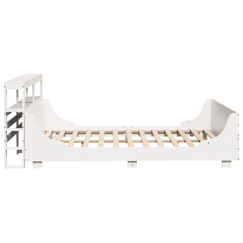 Bedframe zonder matras massief grenenhout wit 150x200 cm is nu te koop bij PeponiXL, paradijselijk wonen!