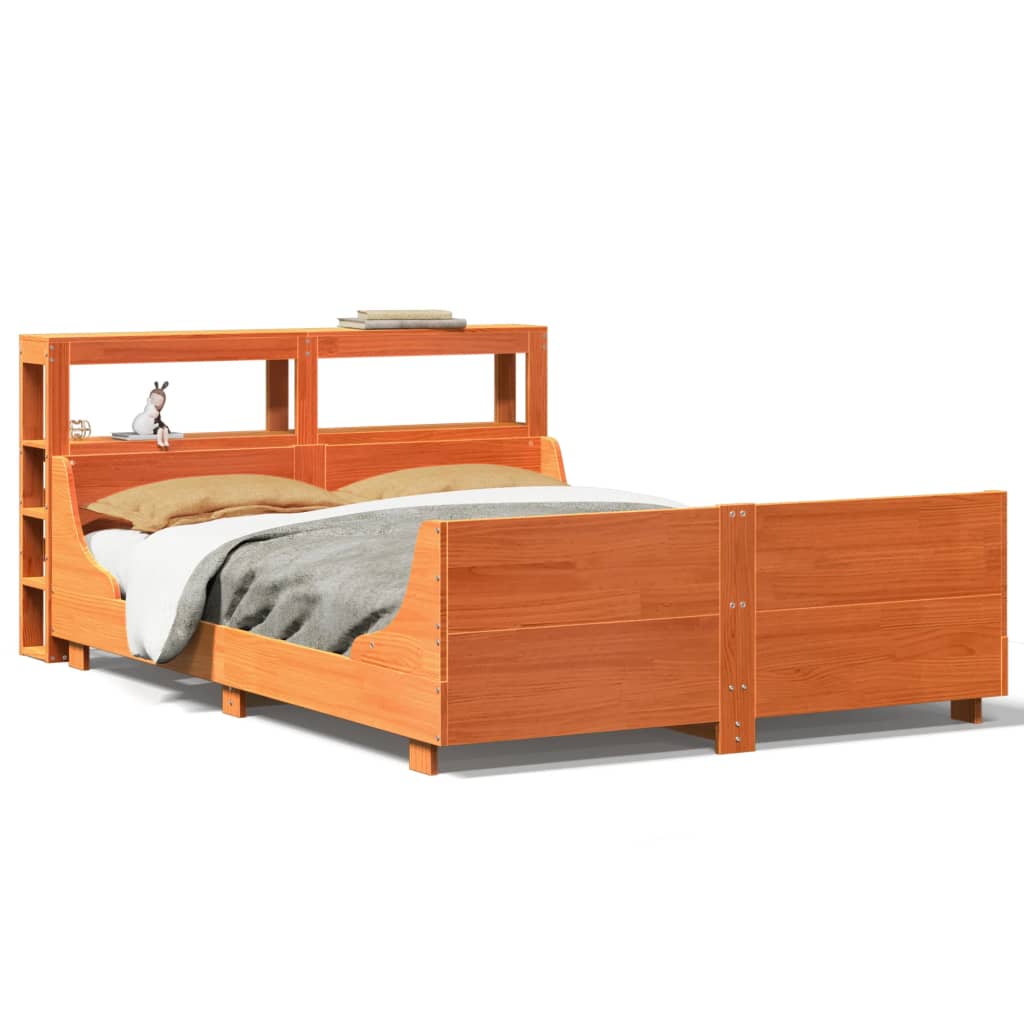 Bedframe zonder matras massief grenenhout wasbruin 150x200 cm is nu te koop bij PeponiXL, paradijselijk wonen!