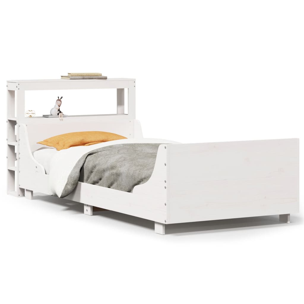 Bedframe zonder matras massief grenenhout wit 90x200 cm is nu te koop bij PeponiXL, paradijselijk wonen!