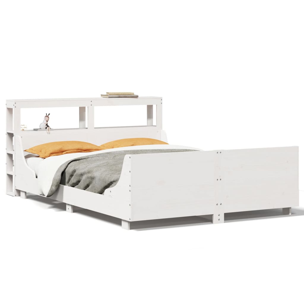 Bedframe zonder matras massief grenenhout wit 140x190 cm is nu te koop bij PeponiXL, paradijselijk wonen!