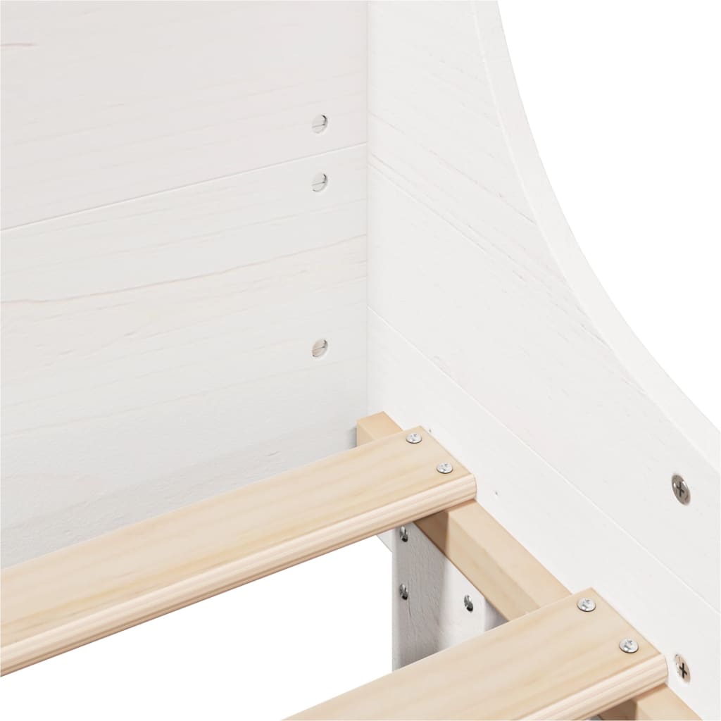 Bedframe zonder matras massief grenenhout wit 120x190 cm is nu te koop bij PeponiXL, paradijselijk wonen!