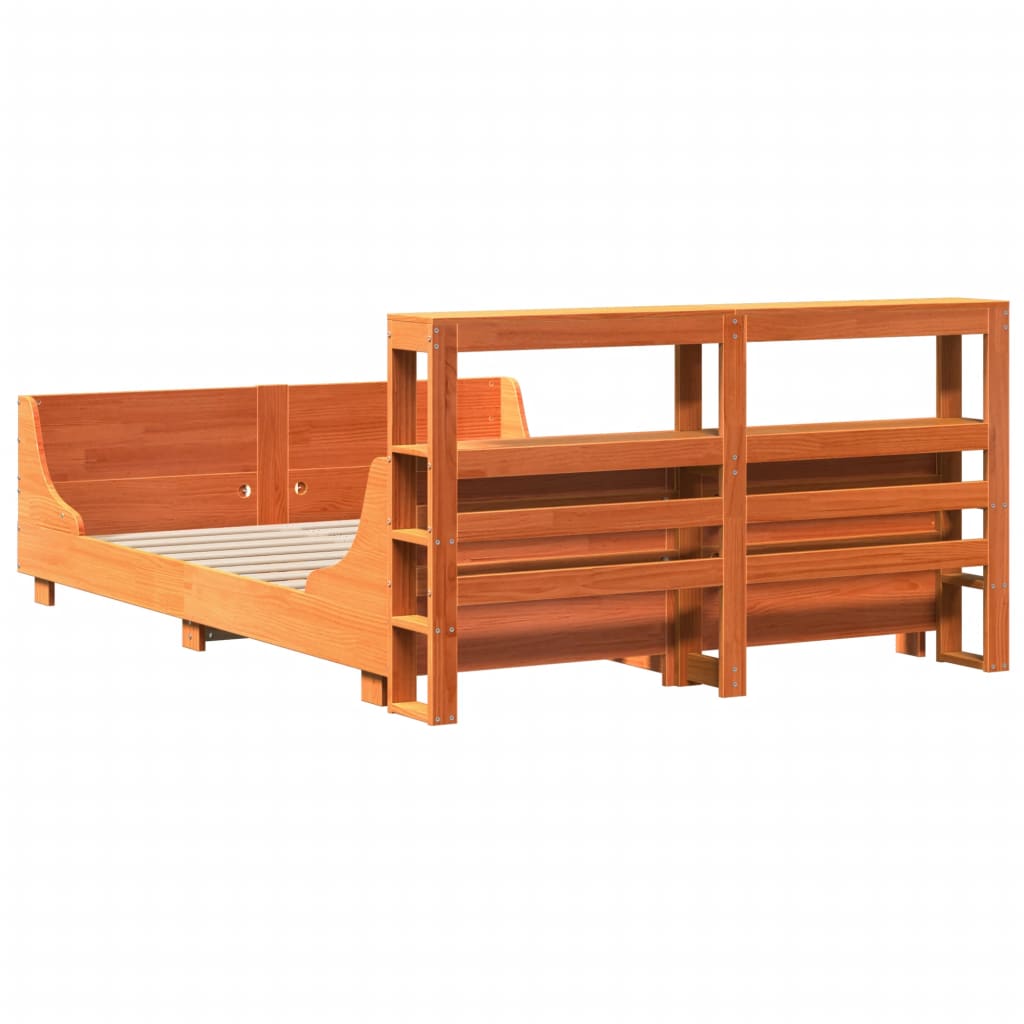 Bedframe zonder matras massief grenenhout wasbruin 120x190 cm is nu te koop bij PeponiXL, paradijselijk wonen!